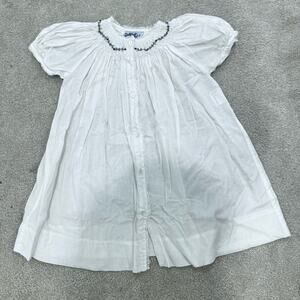 Orient Expressed White smocked dress size 3m